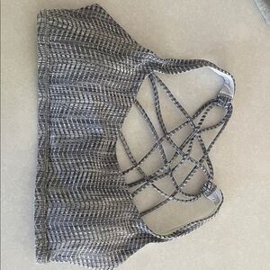 Lululemon grey herringbone Free To Be - Wild sports bra. Gently worn!